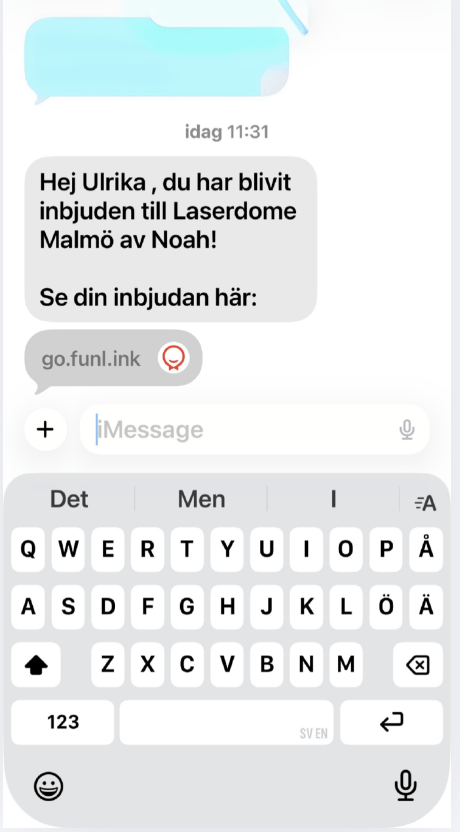 Exempel på digital inbjudan till kalas